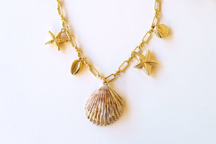Golden Tide Shell Necklace | Shop Coco Rose Boutique Beach & Resort Wear