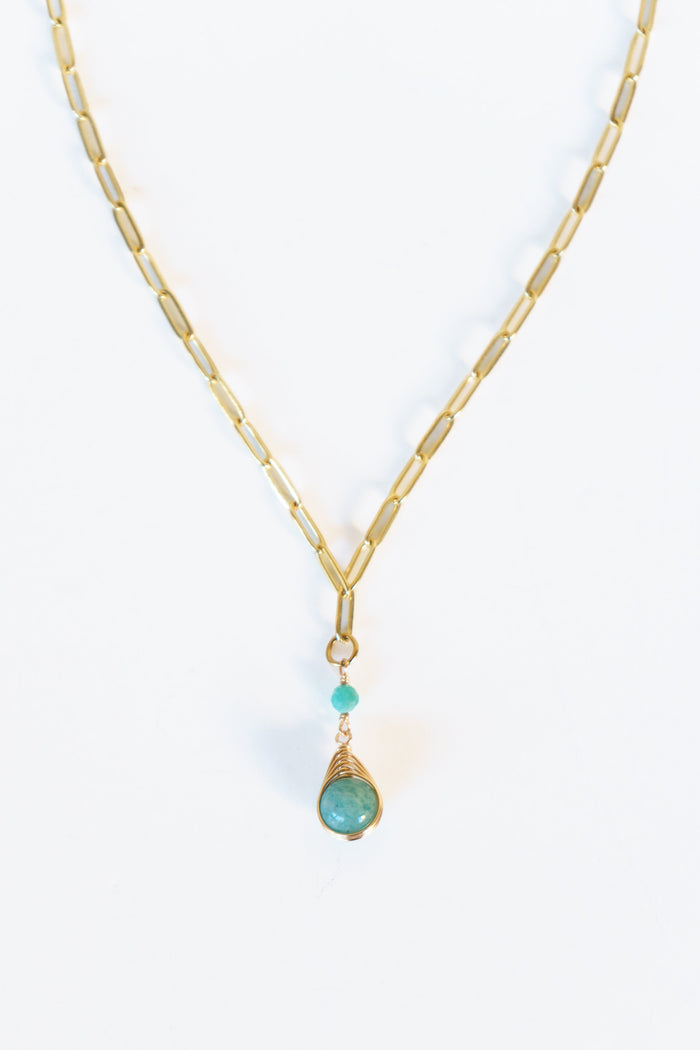 Sea Glass Drop Necklace | Shop Coco Rose Boutique Beach & Resort Wear