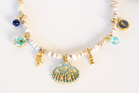 Heishi Bead Scallop Charm Necklace | Shop Bali Queen