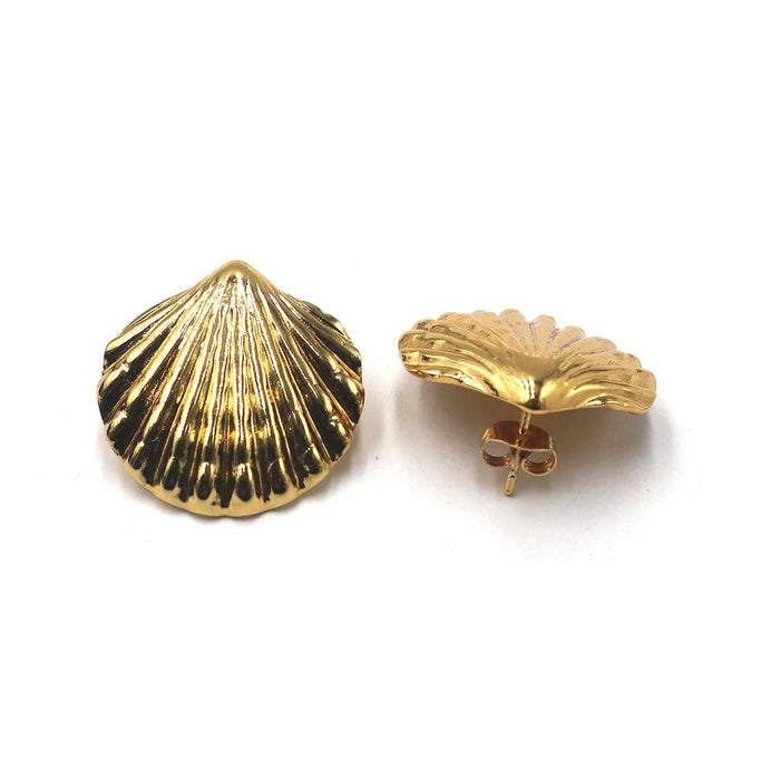 Scallop Shell Stud Earrings | Shop Bali Queen
