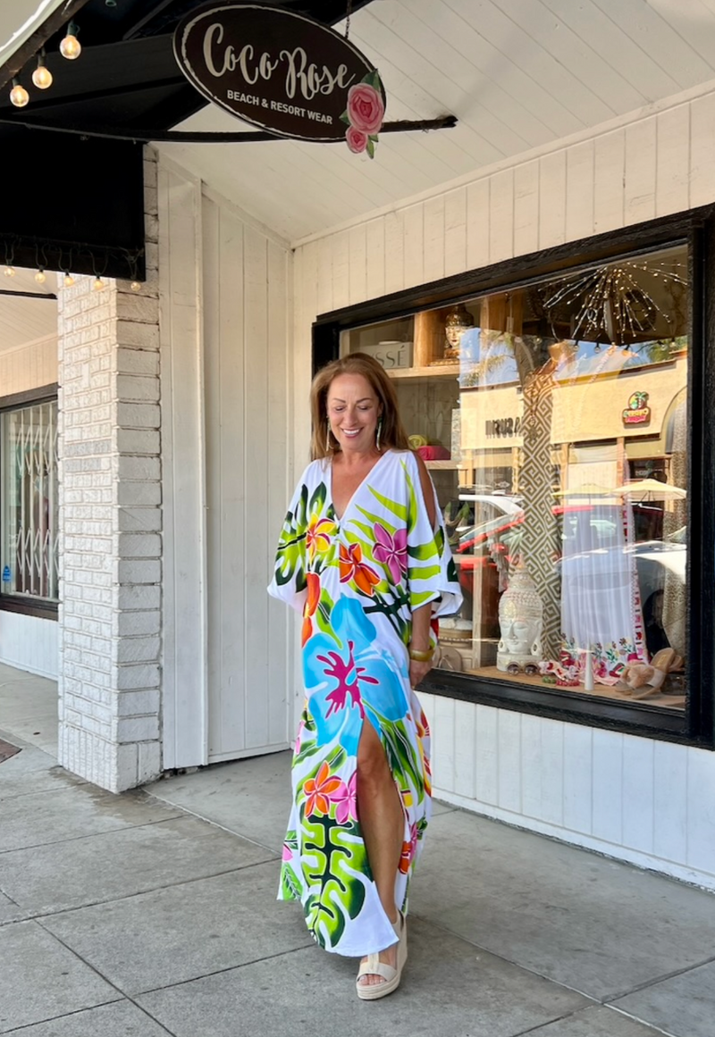 Hanalei Open Shoulder Caftan | Shop Coco Rose Boutique Beach & Resort Wear