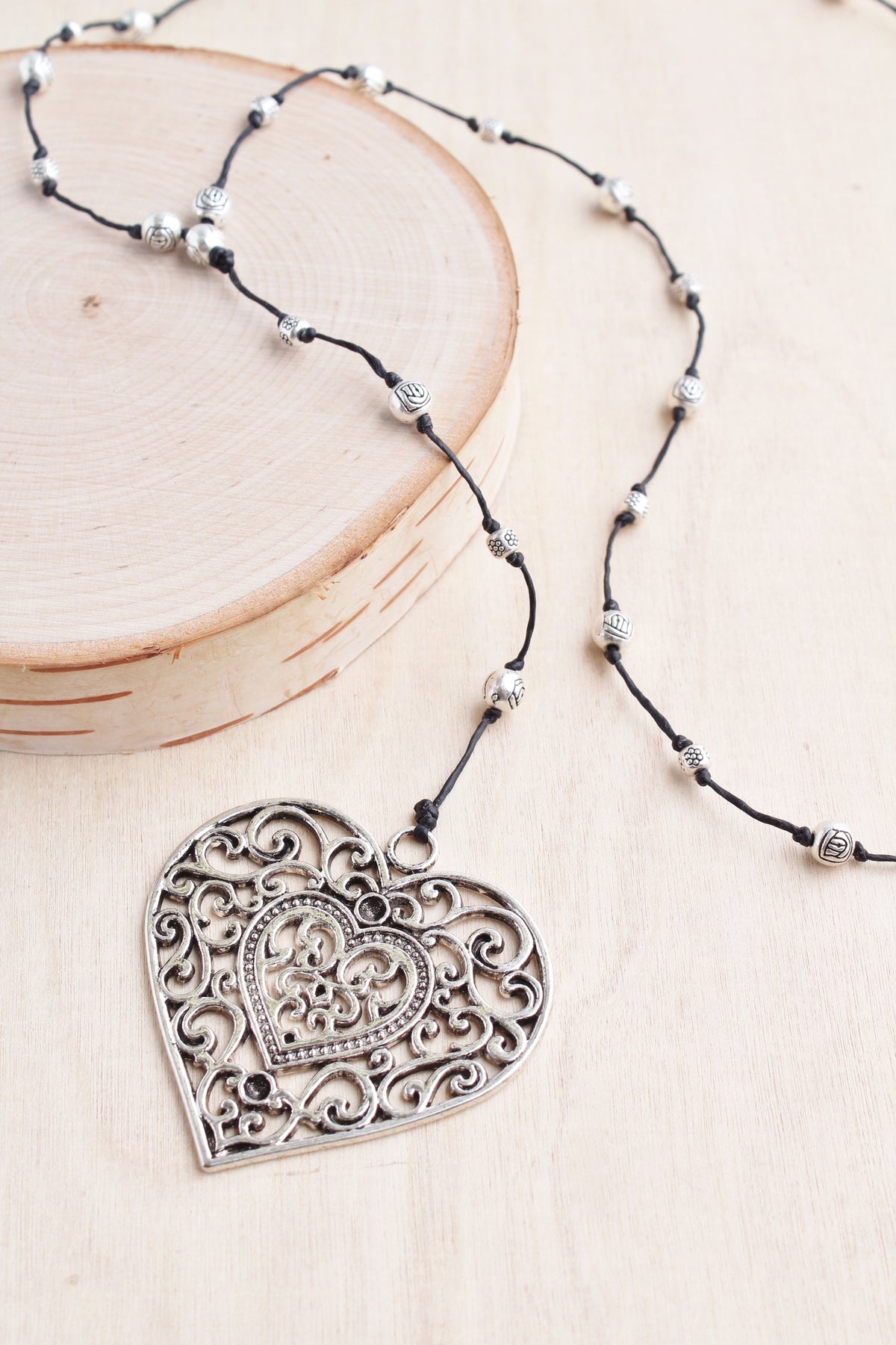 Filigree Heart Alloy Necklace | Shop Coco Rose Boutique Beach & Resort Wear