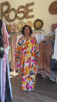 Palm Springs Open Shoulder Caftan| Shop Coco Rose Boutique Beach & Resort Wear