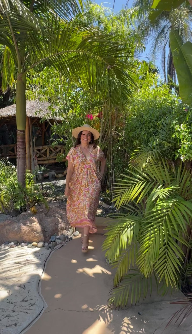 Beach Blossom Long Caftan