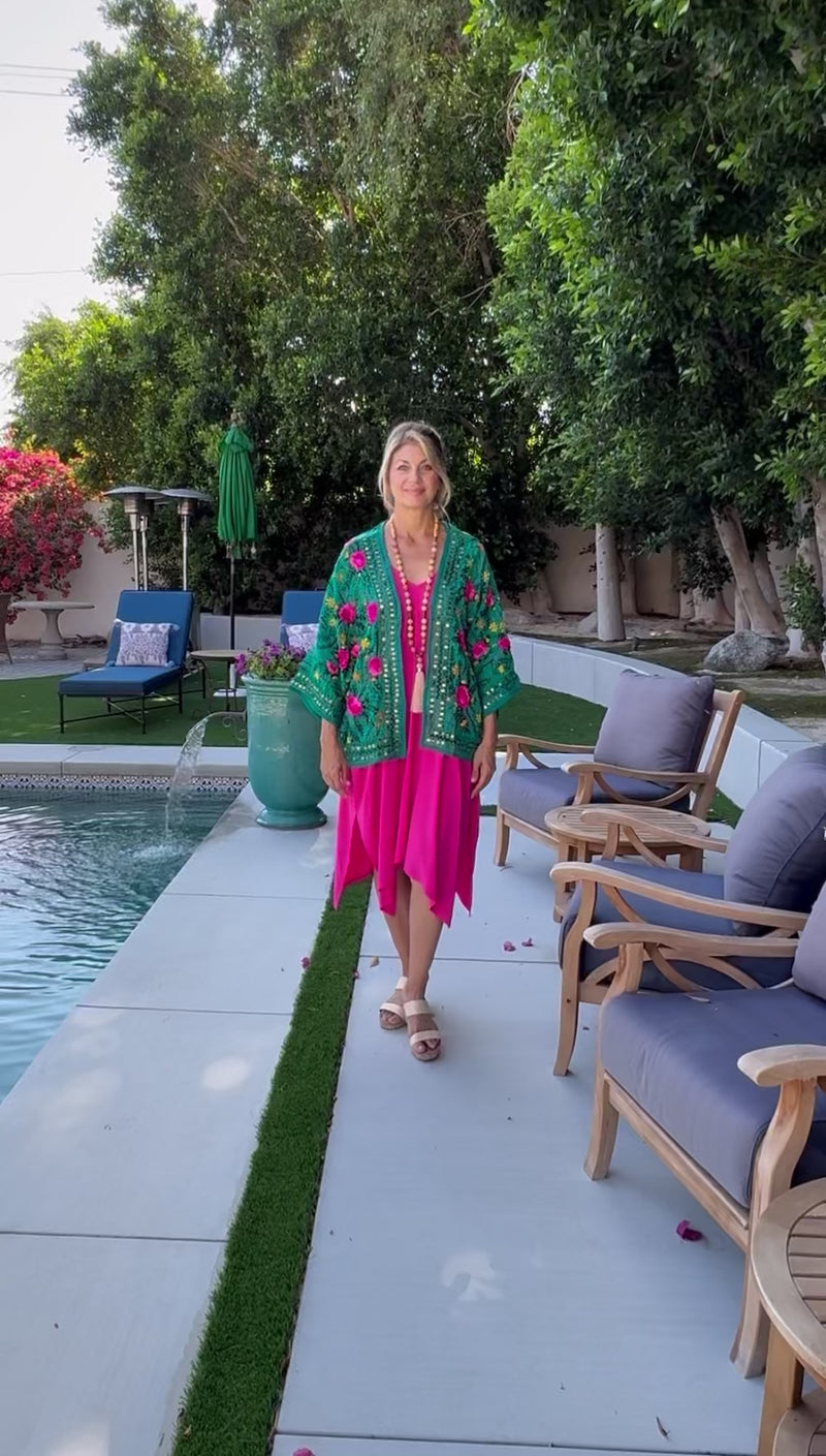 Boho Blossom Short Kimono
