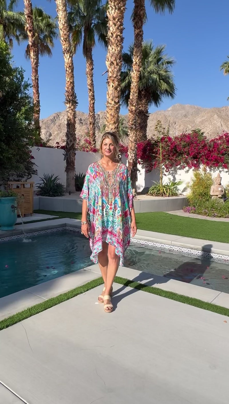 Bombay Jeweled Short Caftan