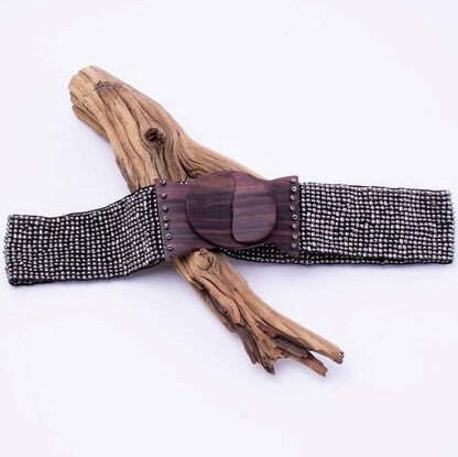 Solid Beaded Stretch Belt