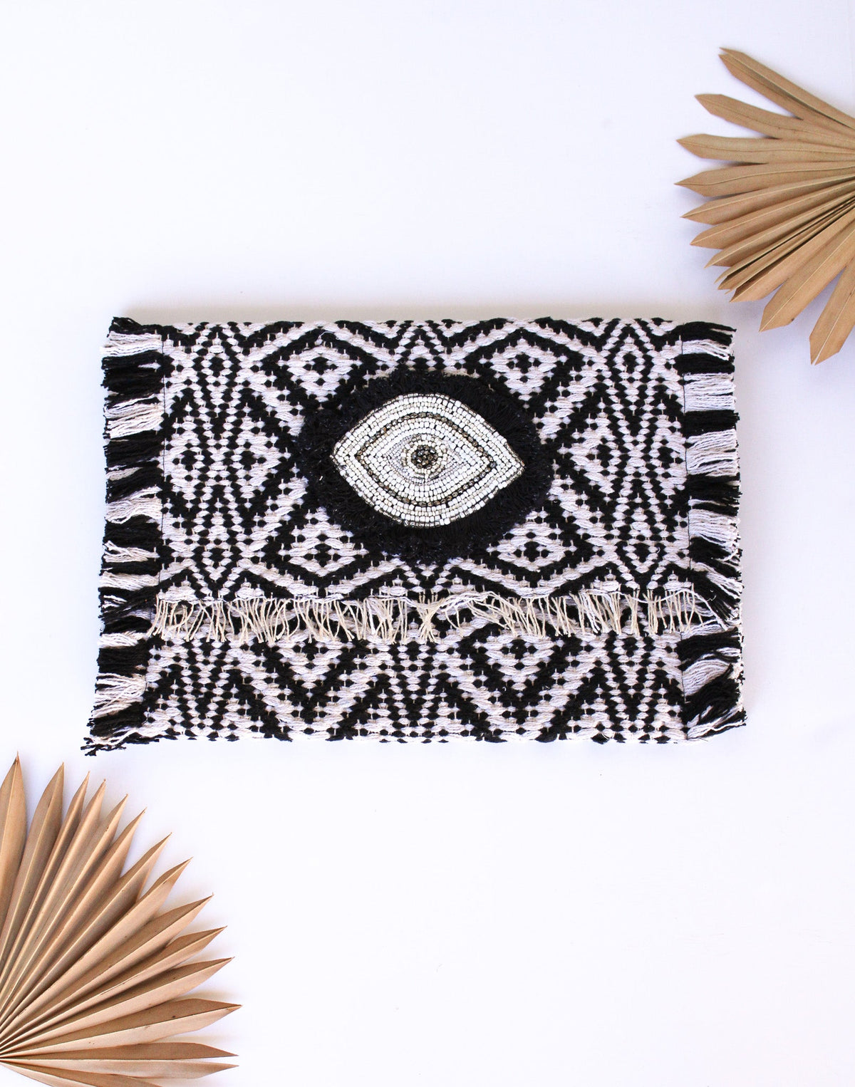 Evil Eye Fringe Clutch | Shop Coco Rose Boutique Beach & Resort Wear