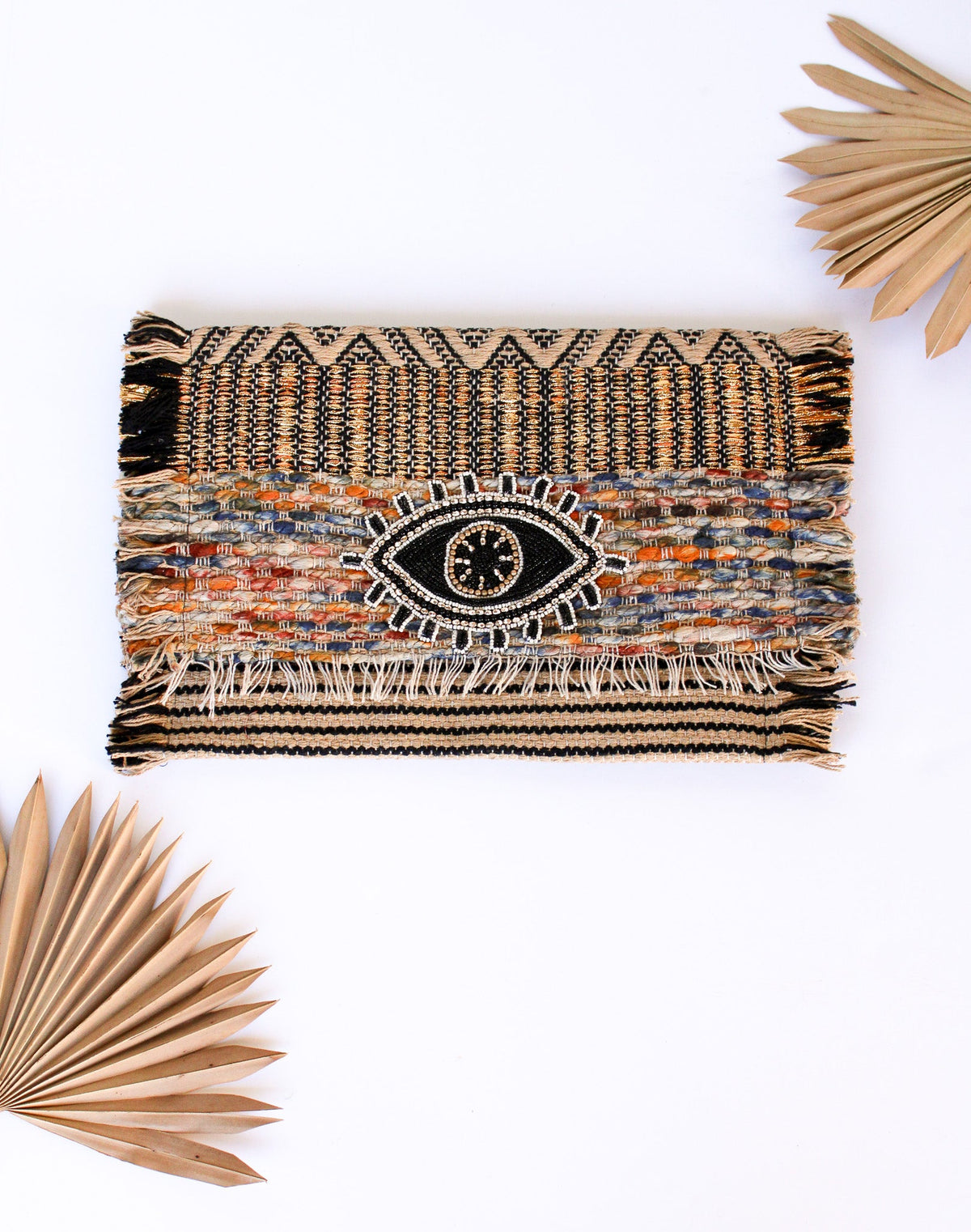 Evil Eye Fringe Clutch | Shop Coco Rose Boutique Beach & Resort Wear