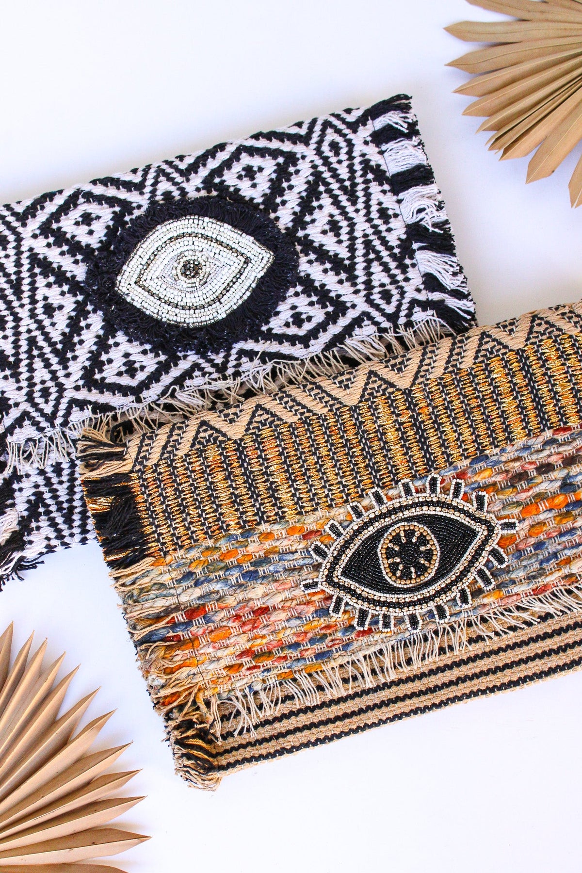 Evil Eye Fringe Clutch | Shop Coco Rose Boutique Beach & Resort Wear