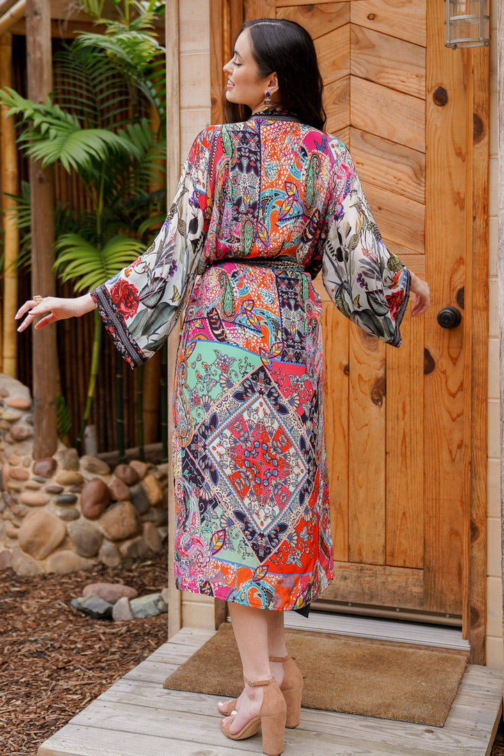 Bombay Tie Jeweled Kimono| Luxury Kimonos & Robes – Chic Resort
