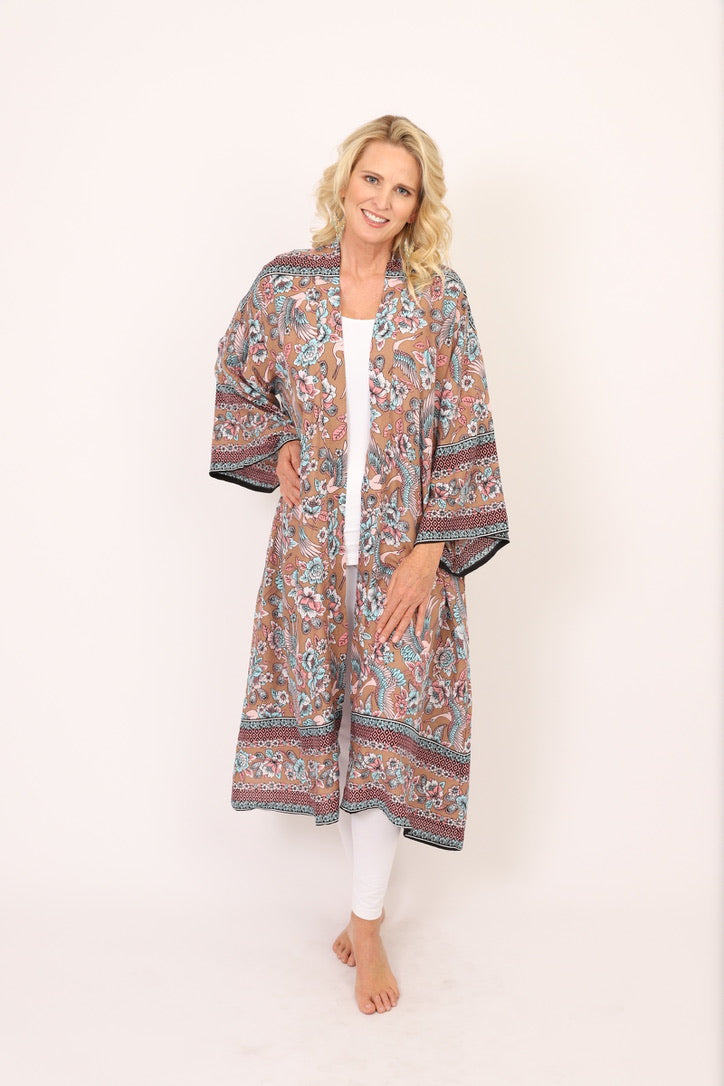 Bali Queen, Coco Rose, Resort Wear, pool Wear, bathing suit coverup, summer, summer style, boutique, bali, travel, boho style, Tulum, embroidery, trending spring, cruise wear, vacation, beach wear, insta beachwear, lifestyle, swim, caftan, kimono, robe, paradise print.