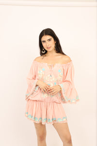  Bali Queen, Coco Rose, Resort Wear, Pool Wear, Bathing suit coverup, summer, summer style, boutique, bali, travel, boho style, sundress, roseta, embroidered, miranda, off the shoulder.