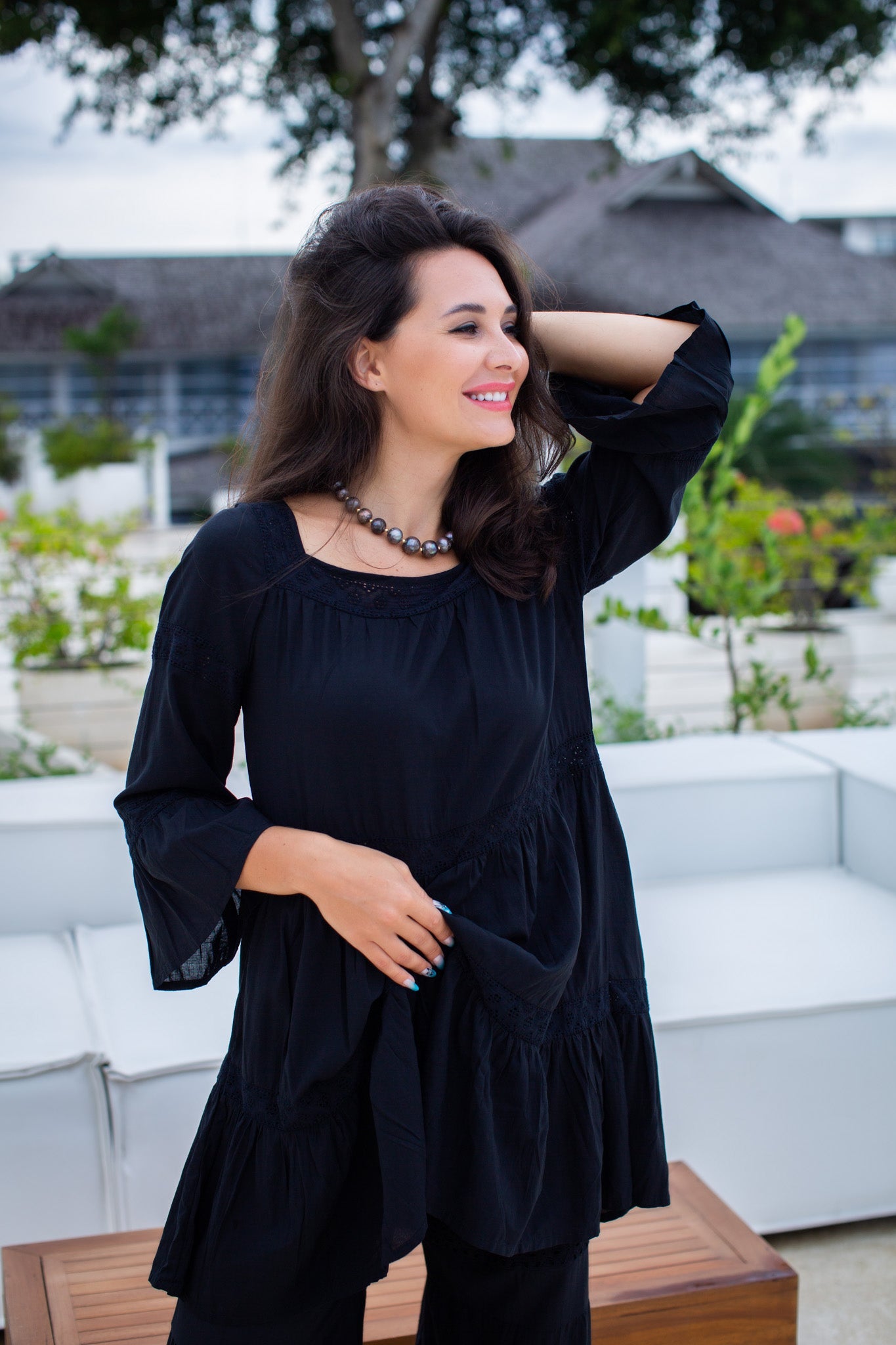 【tyo.kokossssp_wwwww】Gypsy Rose アコギ　黒 Eyelet Gypsy Top – Coco Rose