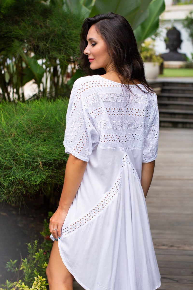 white lace gypsy dress Bohemian Beach Lace Fantasy Vintage Tattered Wedding Boho Wildskin Gypsy Prom Formal Photo Shoot Lace Crochet Stevie Nicks Woodland M L