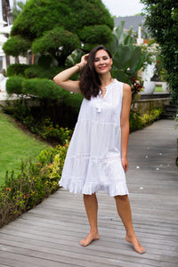eyelet, sundress, tank dress, rayon, bali queen, coco rose, new arrival