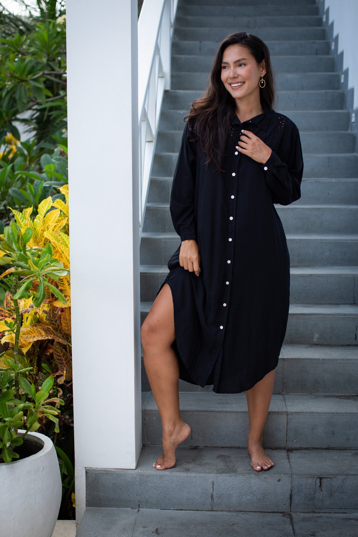 Eyelet Shirt Dress – Coco Rose