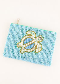 Turtle Beaded Coin Bag