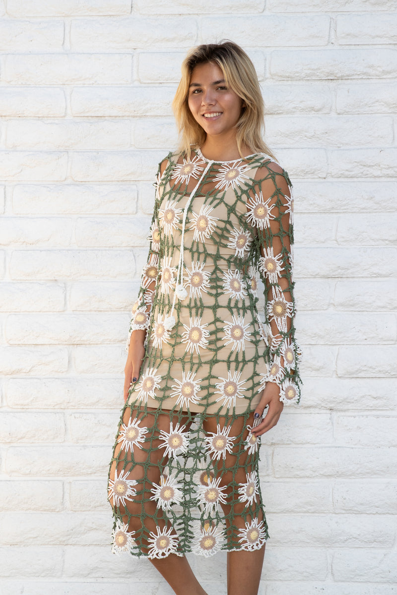 Crochet Stitches Floral Crochet Dress Crochet Pattern Rose Dress