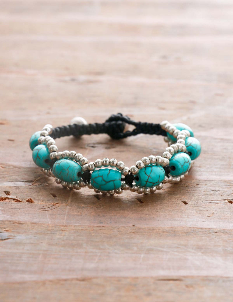 Woven Turquoise Bracelet | Shop Coco Rose Boutique Beach & Resort Wear