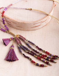 Thai Crystal Tassel Necklace