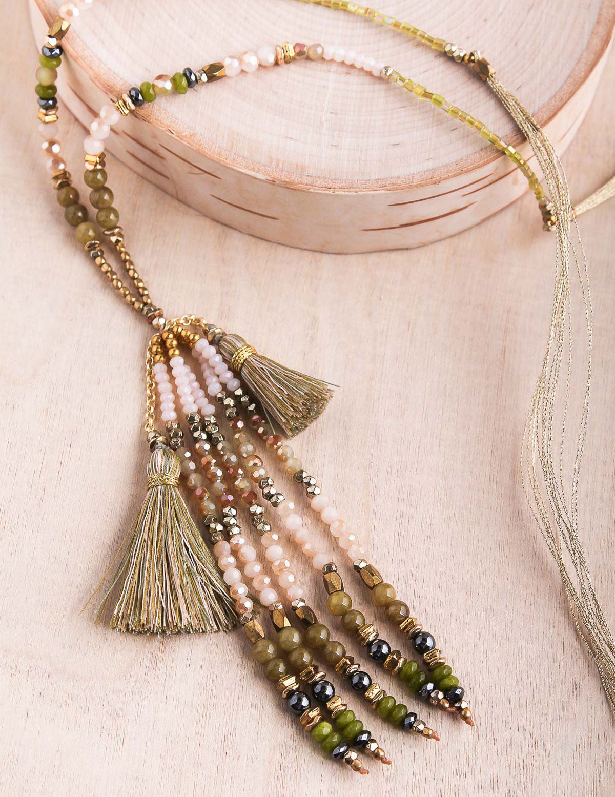 Long necklace boho women bohemian jewelry, everyday necklace, boho gift, long  boho necklace for women with gemstones