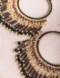 Thai crystal, hoop earrings, sparkle earrings, statement earrings, summery, summer style, Bali queen, coco rose