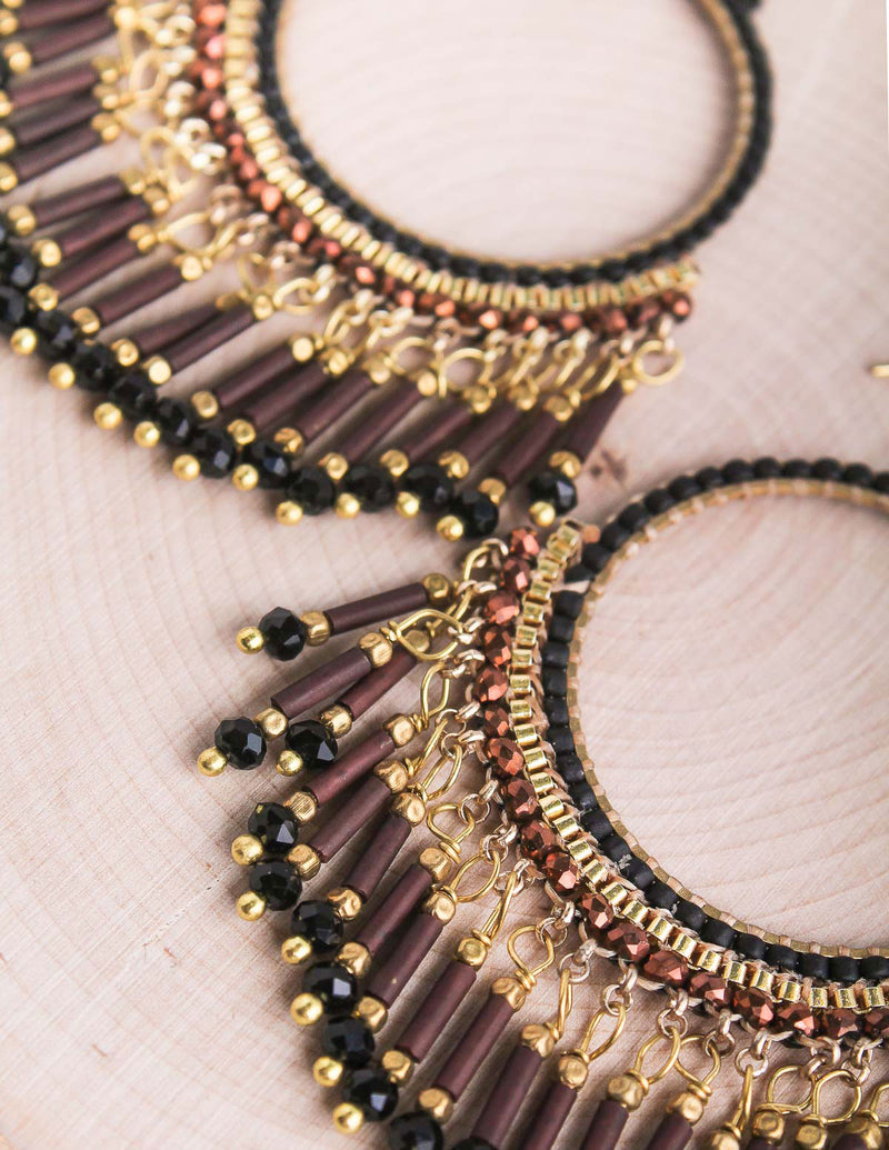 Thai crystal, hoop earrings, sparkle earrings, statement earrings, summery, summer style, Bali queen, coco rose