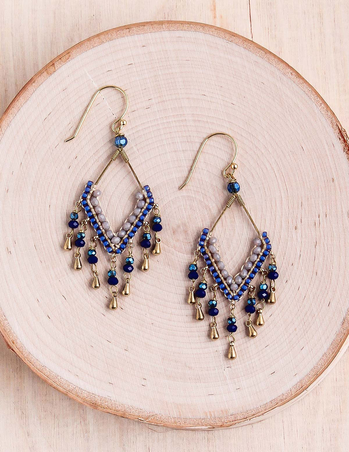 Palace Bribe Blue Earrings - Jewelry by Bretta