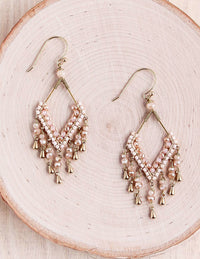 Thai crystal earring, tear drop earrings, crystal beads, geometical, dangle earrings, dainty earring, bali queen. coco rose, summer style