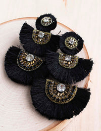 Taja Fan Tassel Earrings