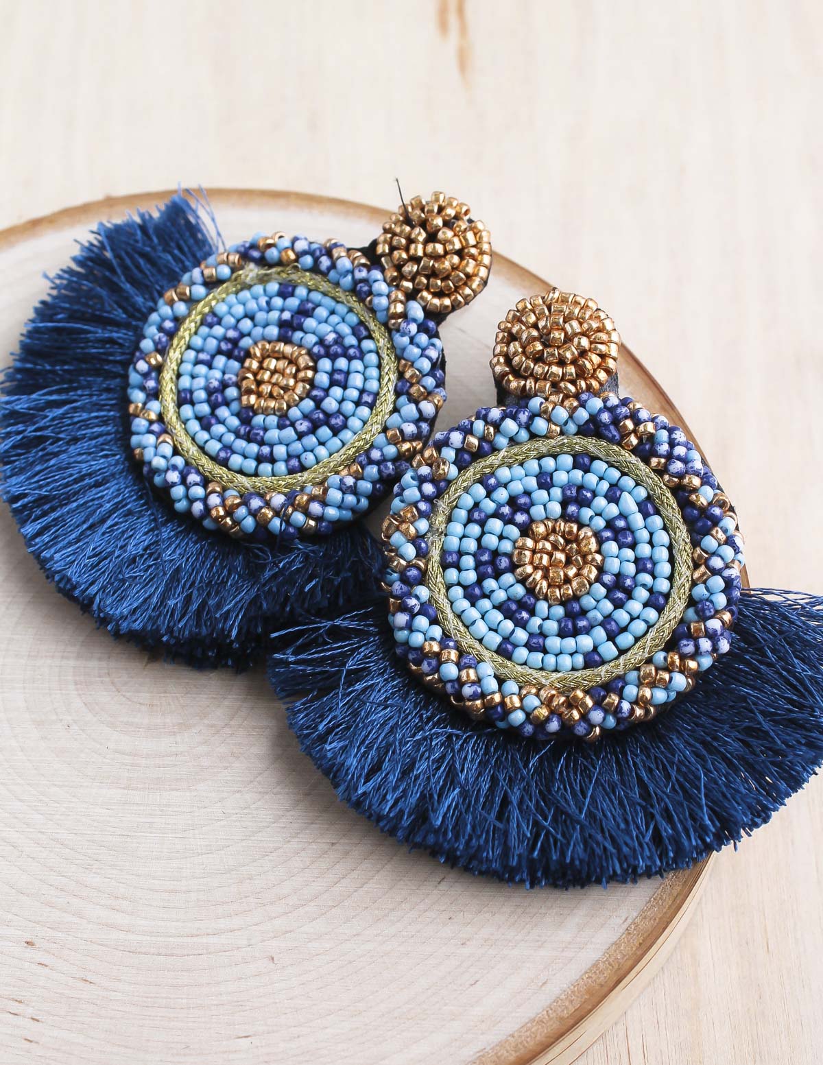 navajo earring, statement earring, beaded earring, fan earring, bali, bali queen, coco rose