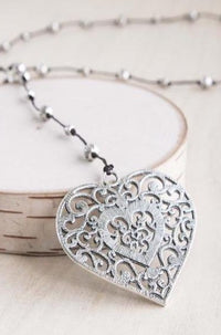 Filigree Heart Alloy Necklace | Shop Coco Rose Boutique Beach & Resort Wear