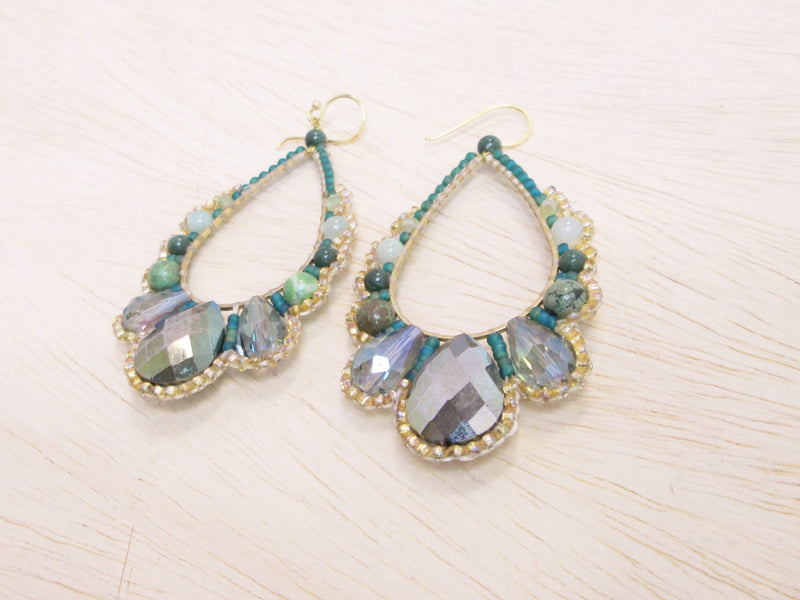 teardrop, Thai crystal, statement earring, dazzle, glam, bali queen, coco rose