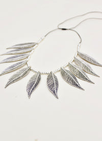 Silver Feather Adjustable Necklace