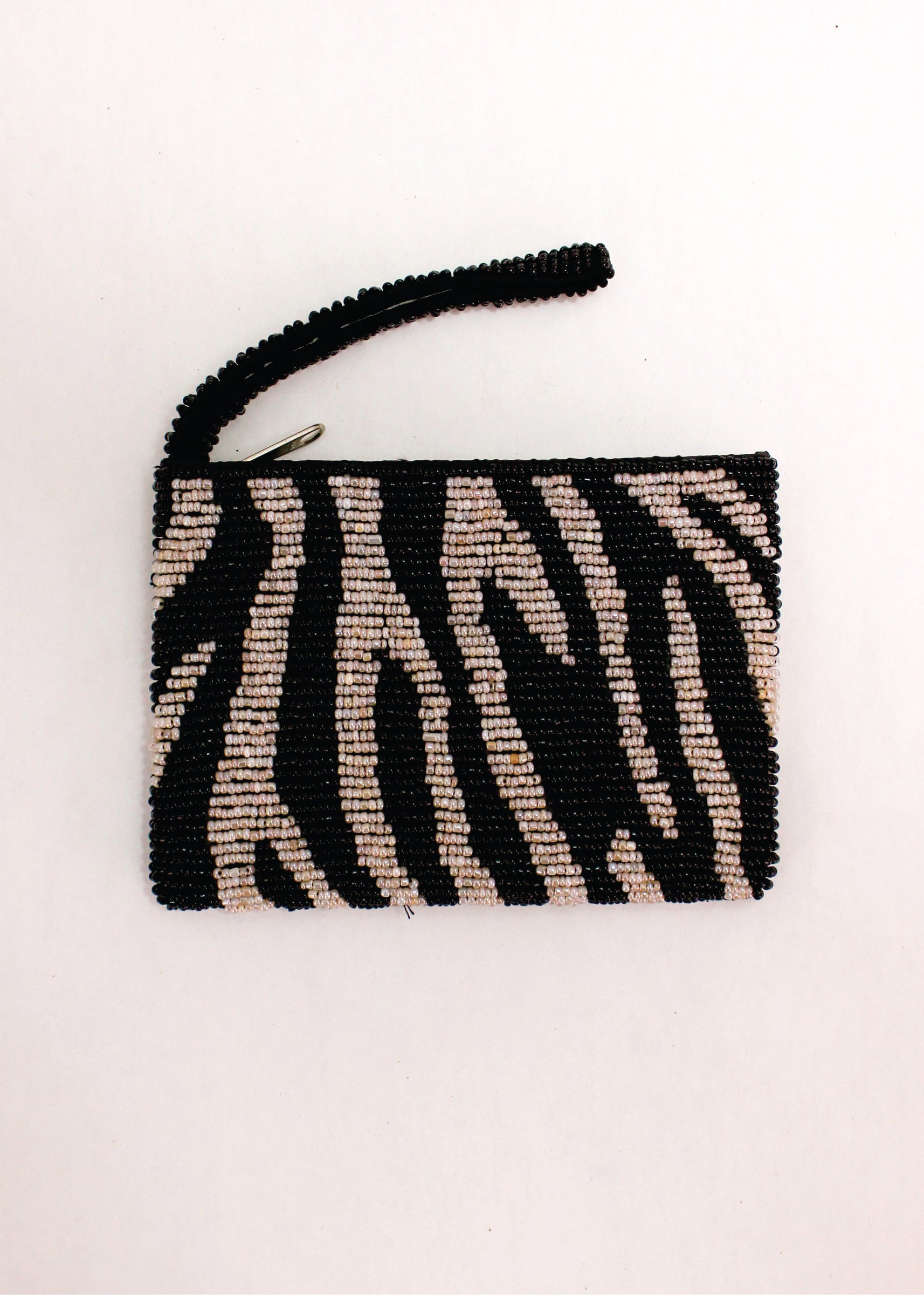 Zebra Beaded Coin Bag – Coco Rose